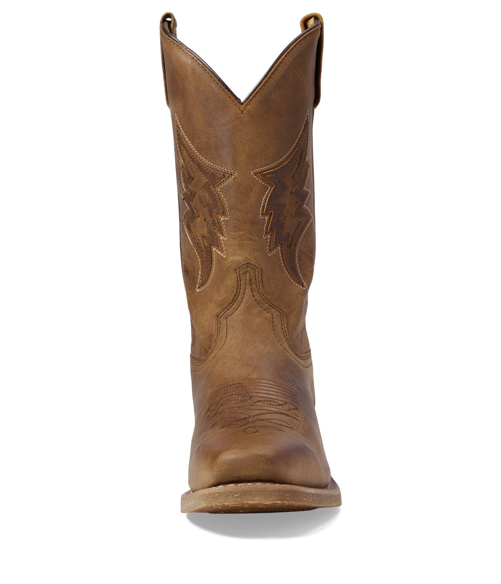 Brown Mid Calf Pull On Boots K5221