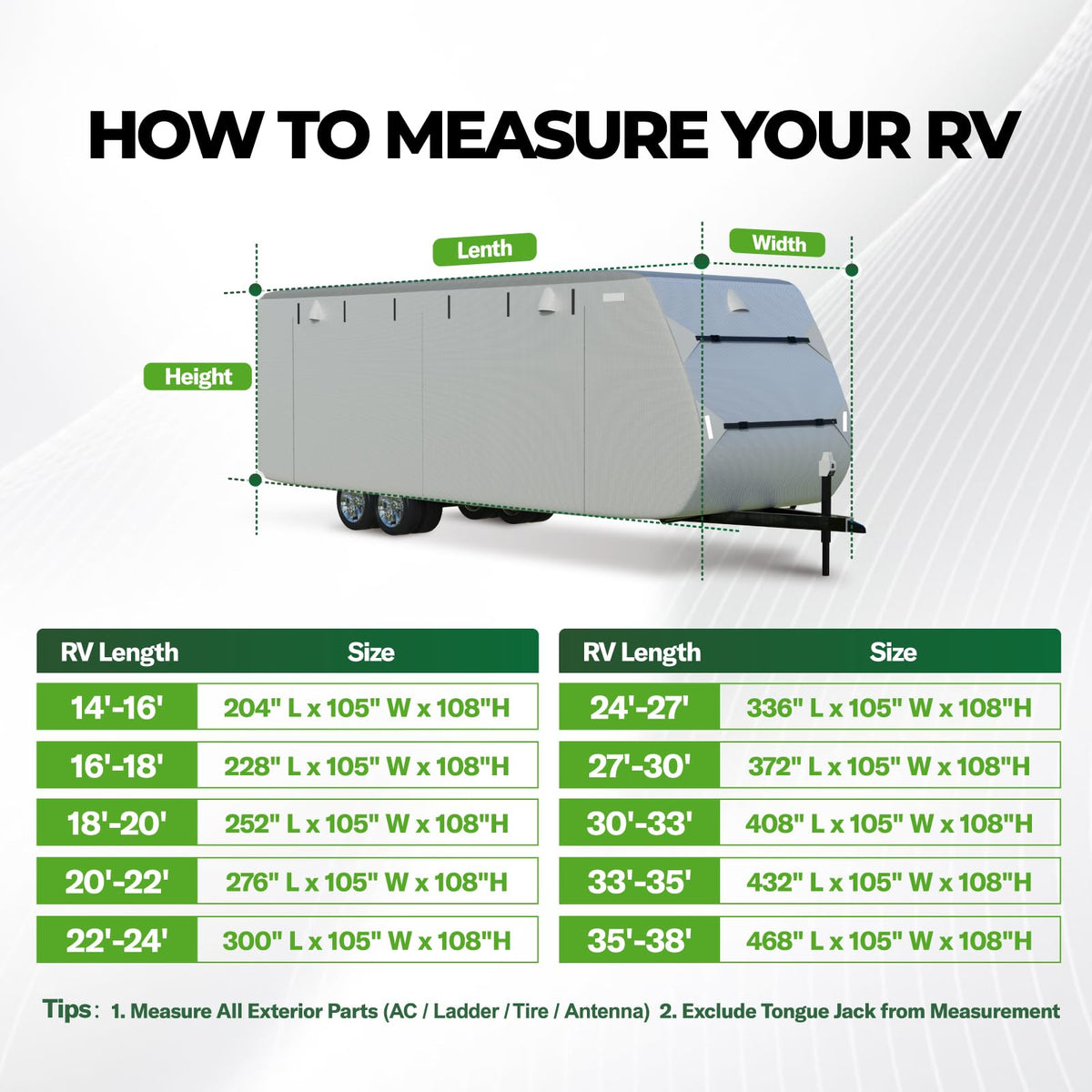 Grey 27'-30' RV Travel Trailer Cover V16134