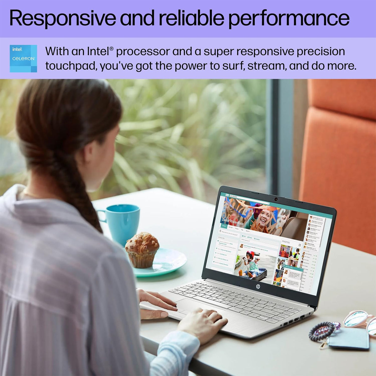 Silver 14" HD Display Intel Quad-Core Laptop R170890