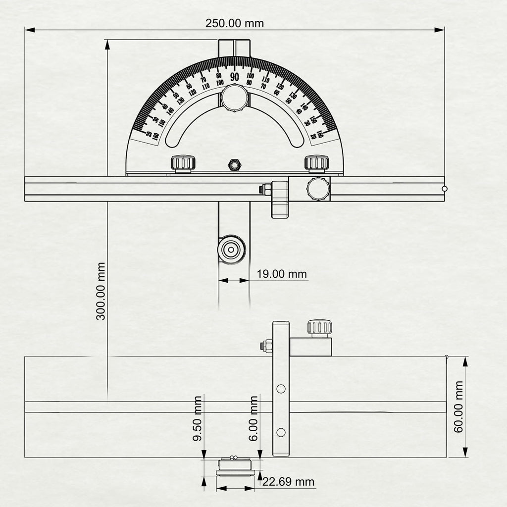 Miter Gauge for Table Saw with Miter Fence S907