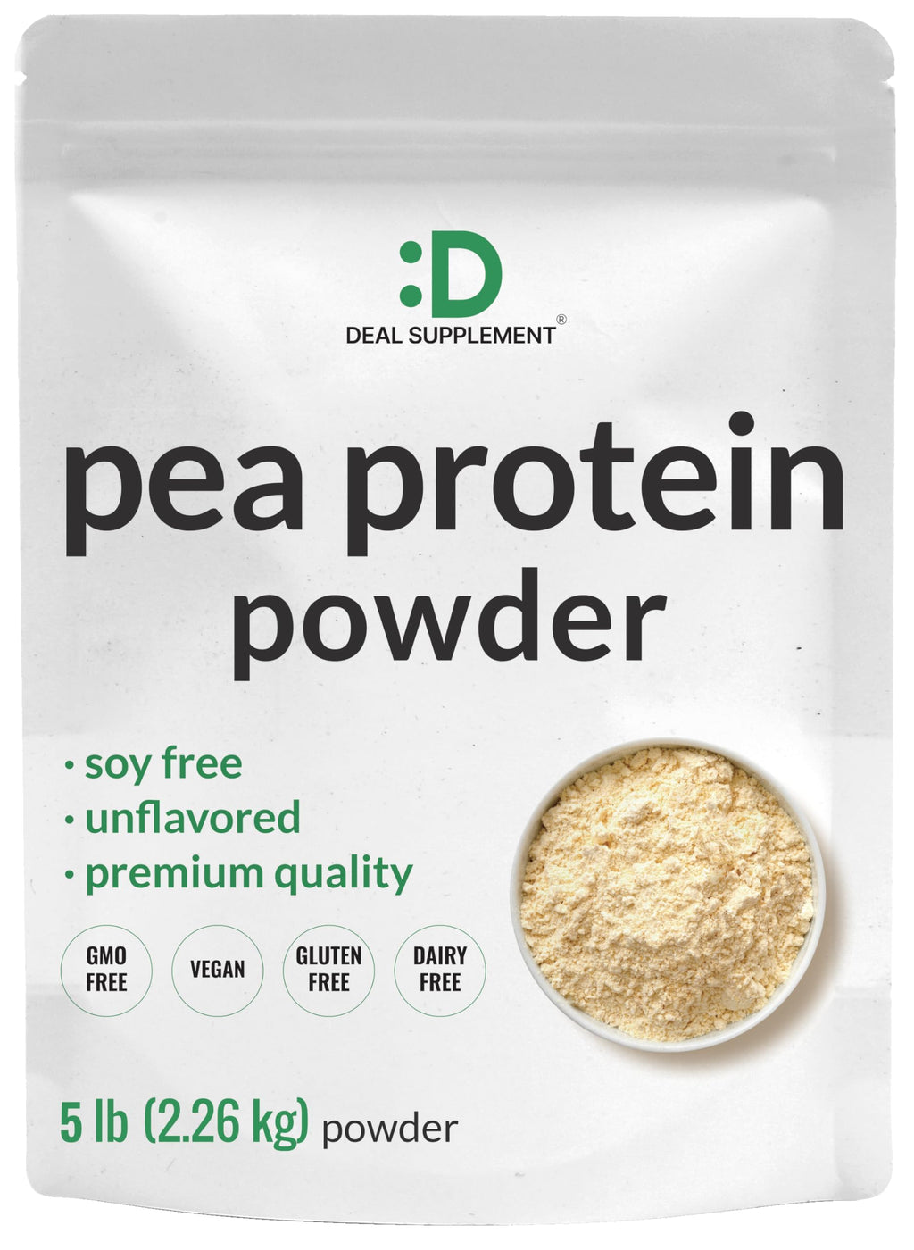 Unflavored Pea Protein Powder 5lbs Isolate Vegan Soy Free M7033