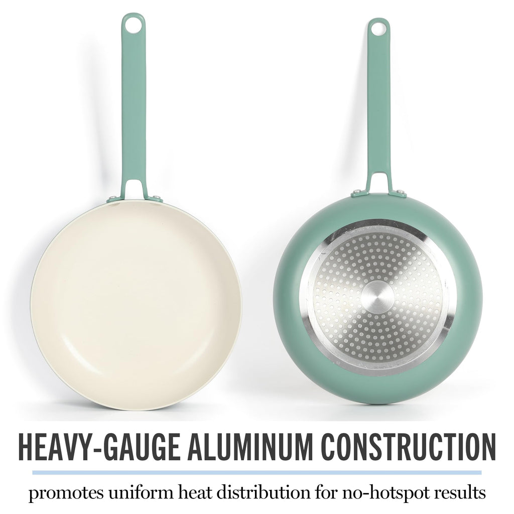 12 Piece Nonstick Ceramic Aluminum Cookware Set Teal Z14281