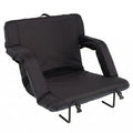 Portable Reclining Stadium Seat with Back Support, Black F325