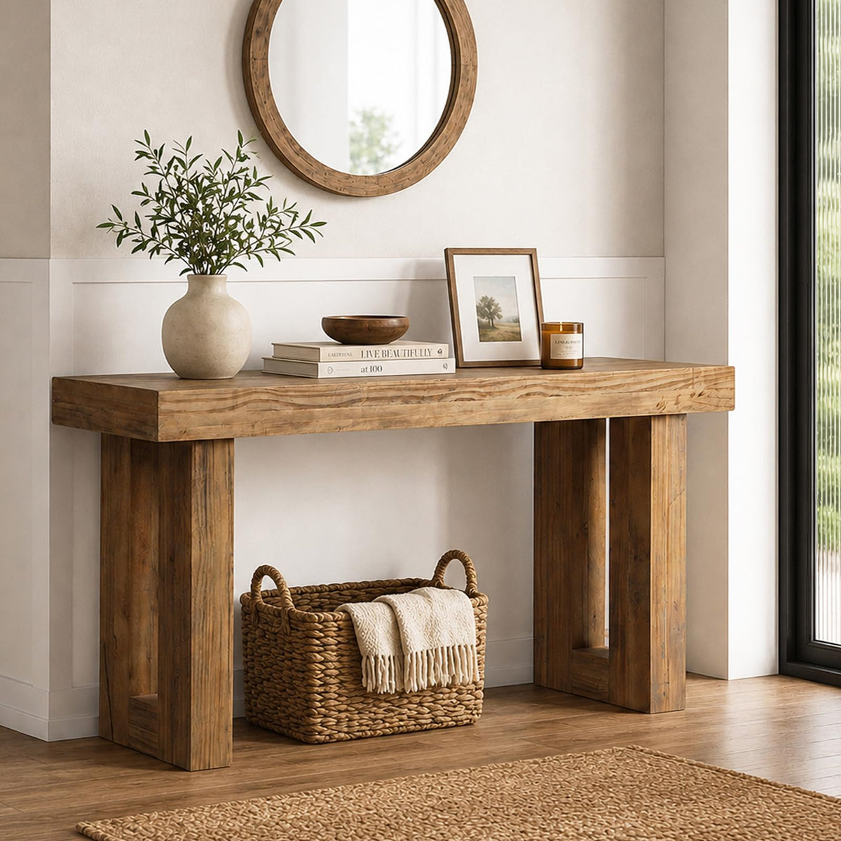 Solid Wood Console Table F710028