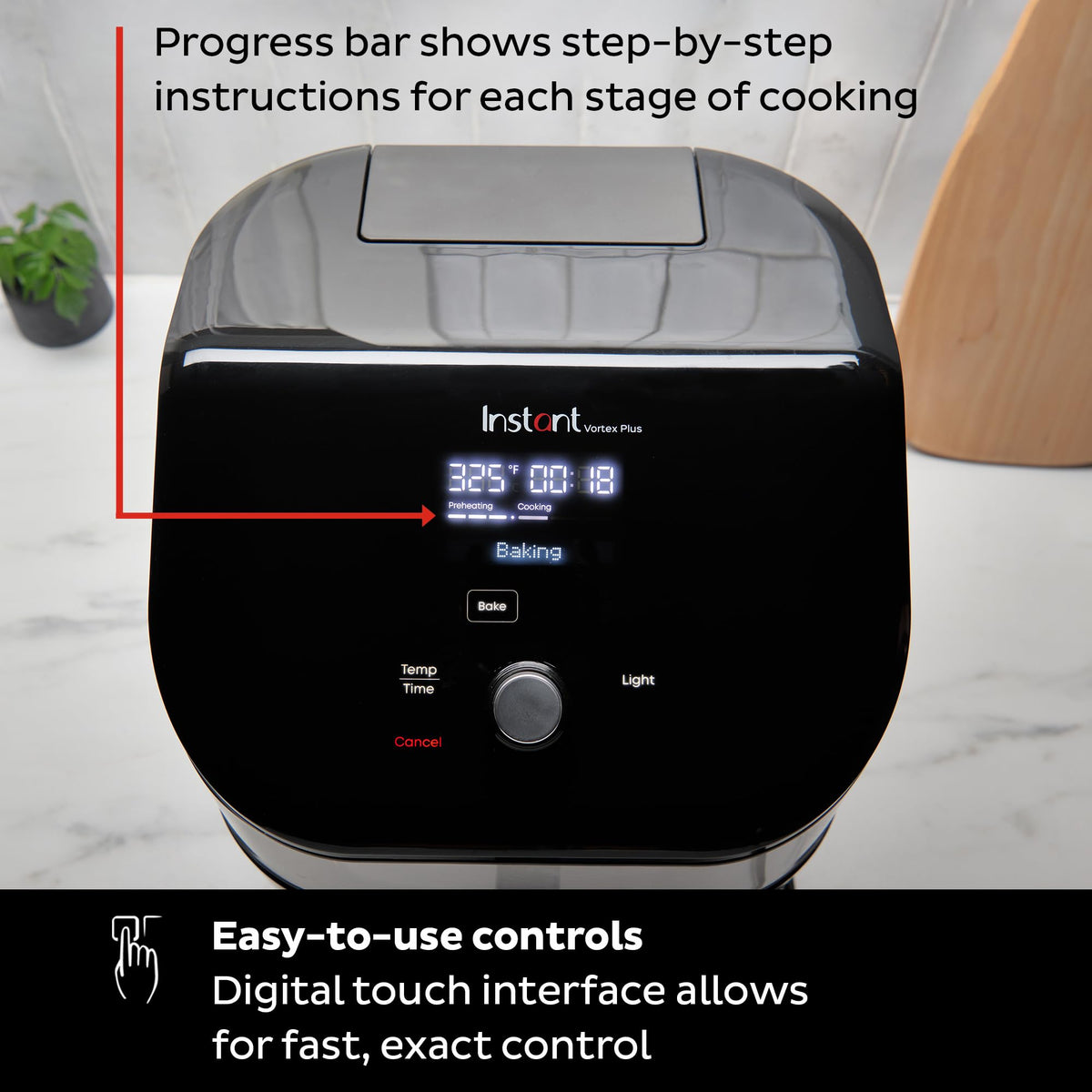 6 Qt 6-in-1 Air Fryer, Black T900520