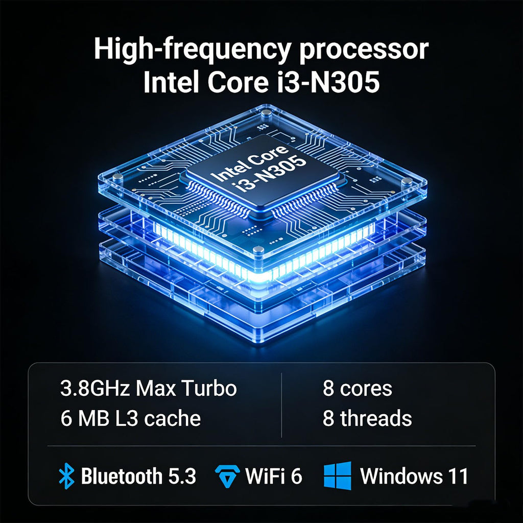 15.6" FHD Laptop with Fingerprint Reader, Intel Core i3, 8GB RAM, 256GB SSD G56498