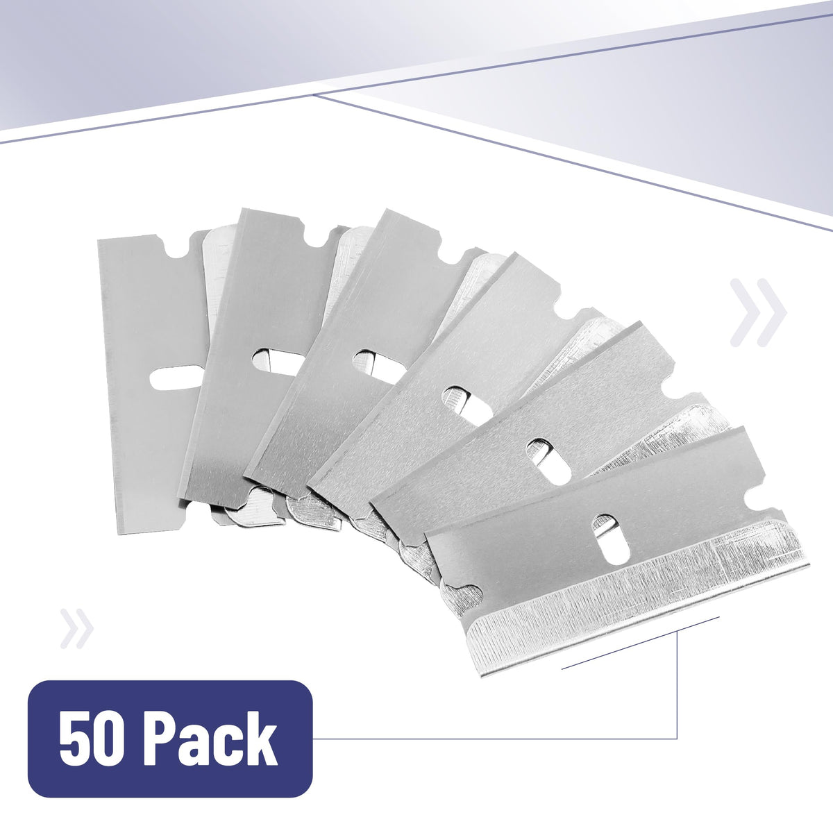 50 pcs Carbon Steel Flat Scraper Blades L512