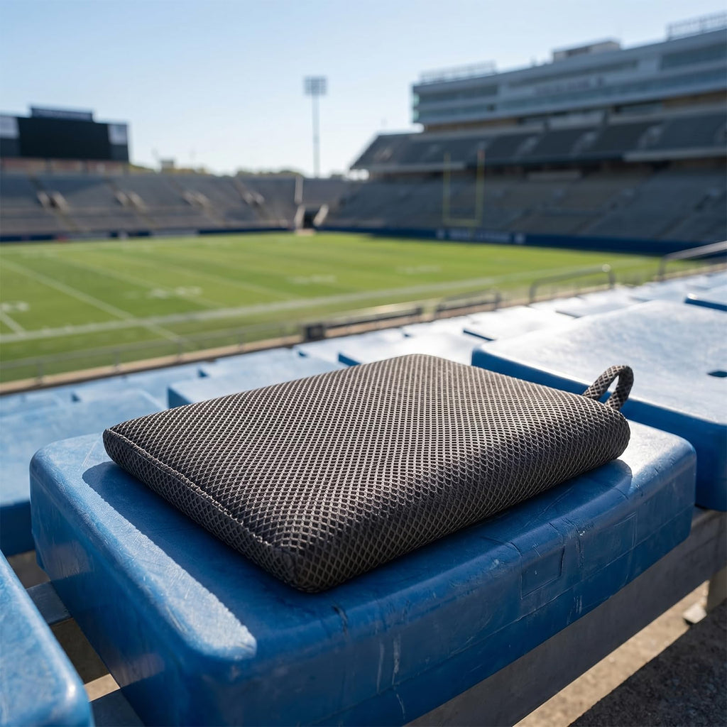 Portable Extra Thick Stadium Seat Cushion 2 Pack Gray E3872