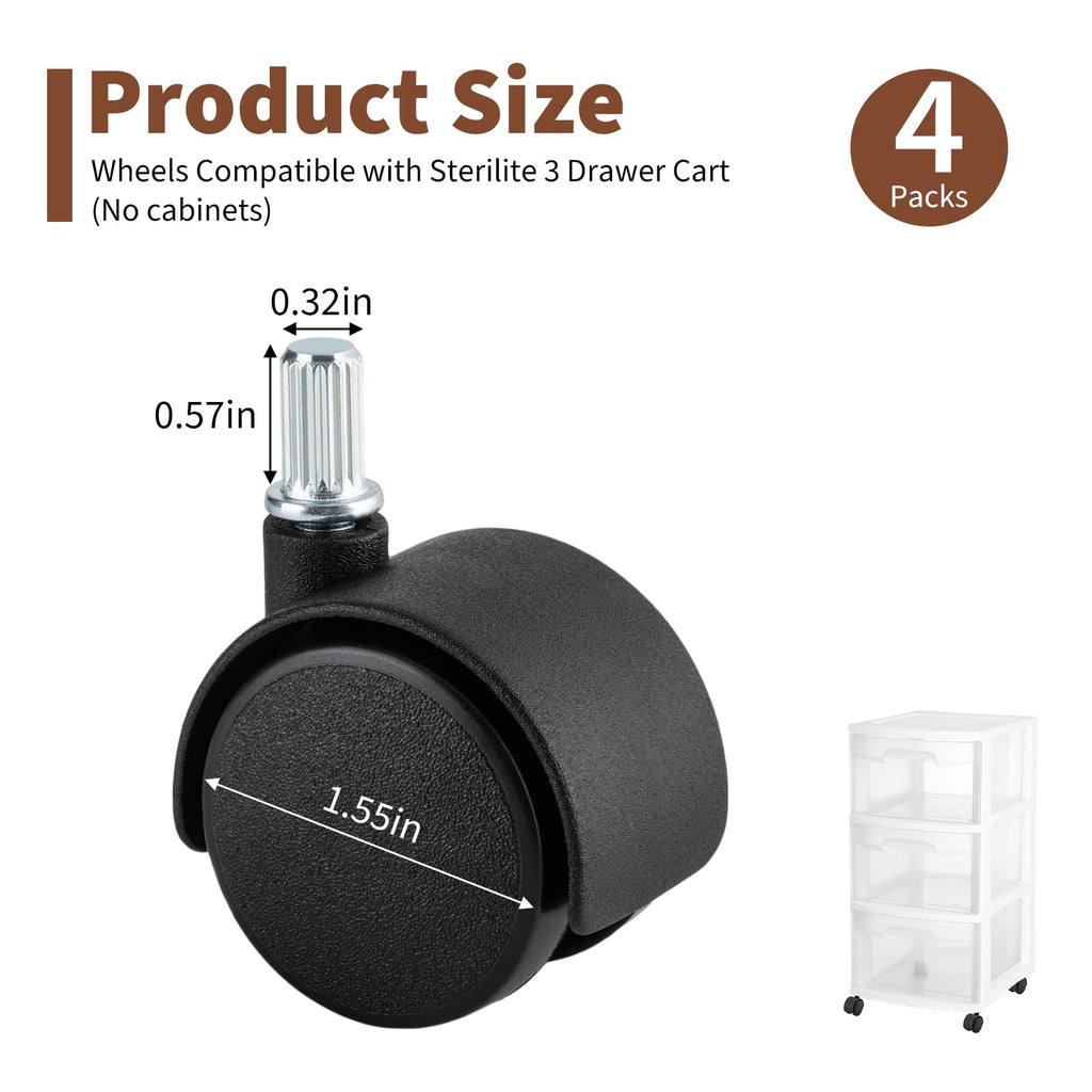 Swivel Caster Wheels 4-Pack Z628461
