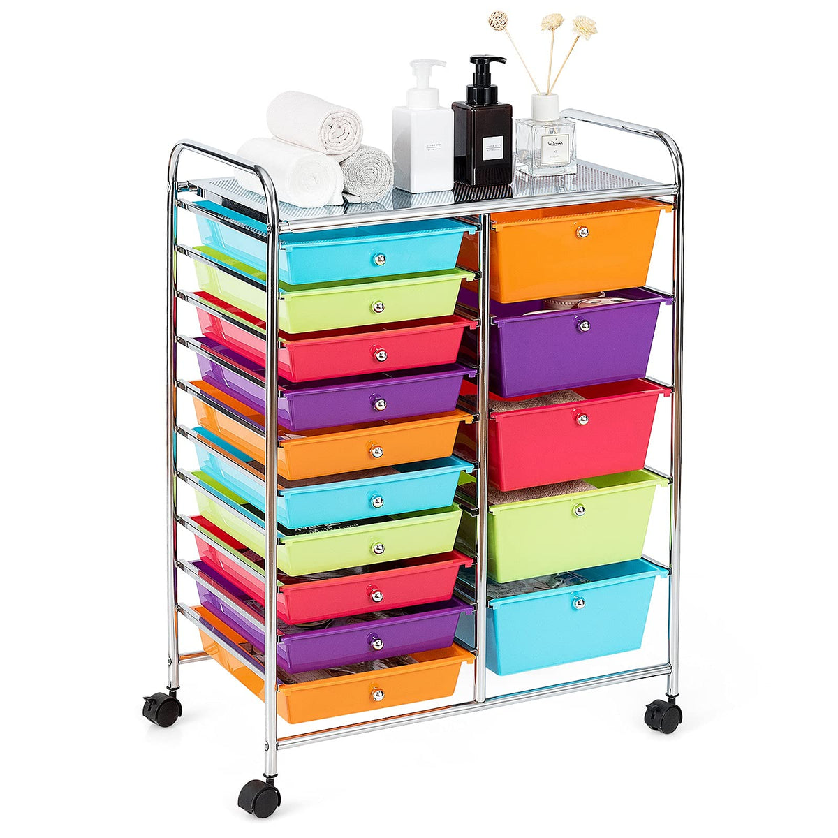 15 Drawer Rolling Storage Cart D1162