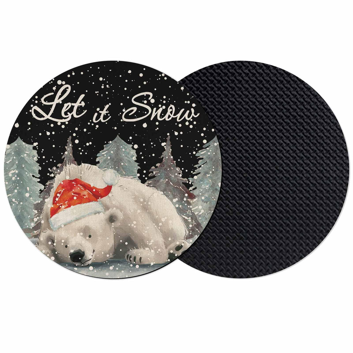 Black Silicone Coasters Set of 2 M899430