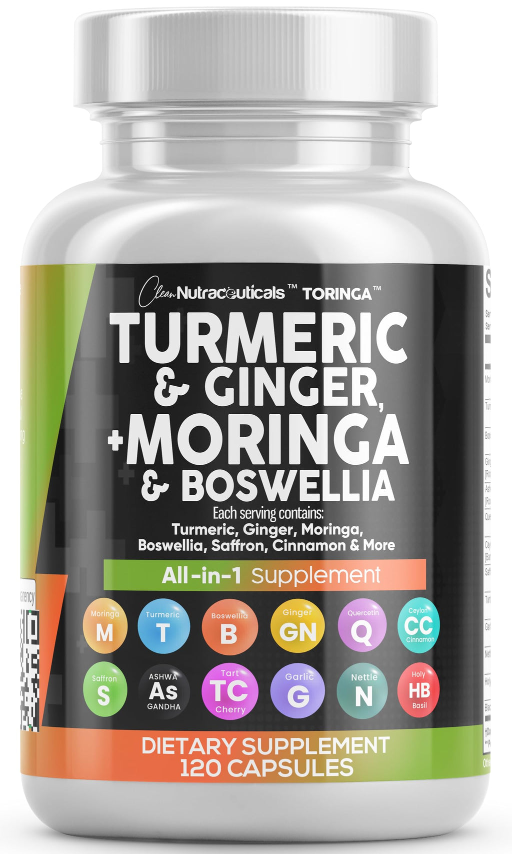 Turmeric Moringa Ginger Boswellia Saffron Supplement H56794