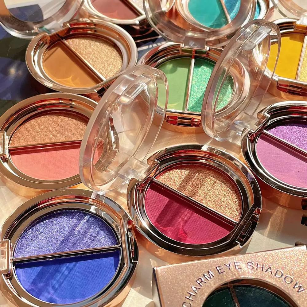 Double Color Matte Shimmer Metal Eye Shadow Powder R490