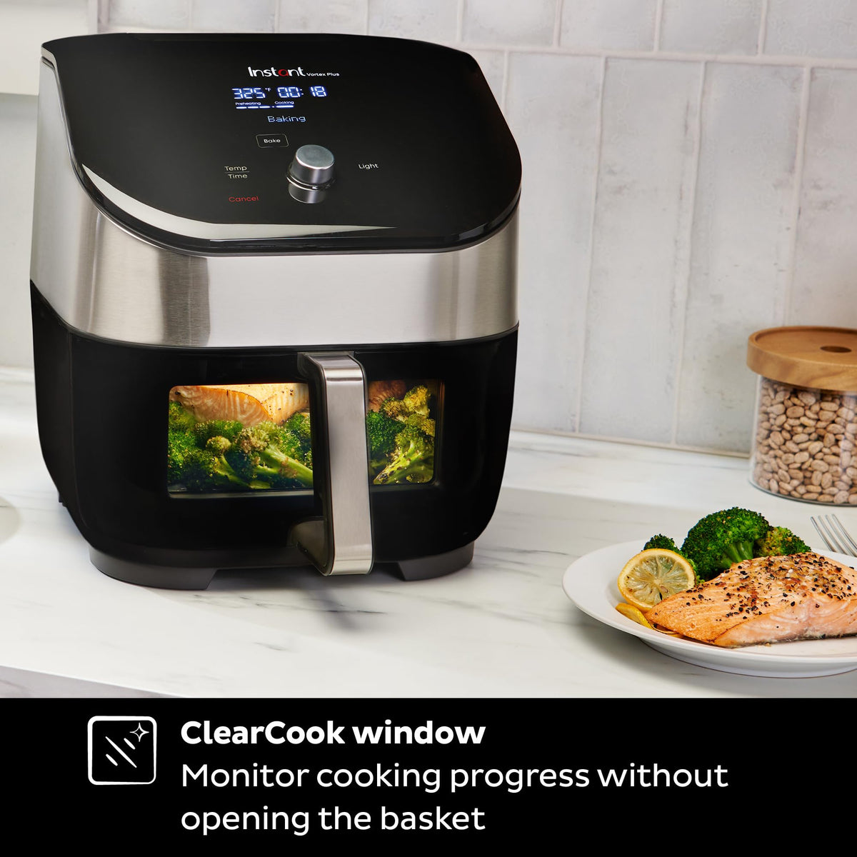 6 Qt 6-in-1 Air Fryer, Black T900520