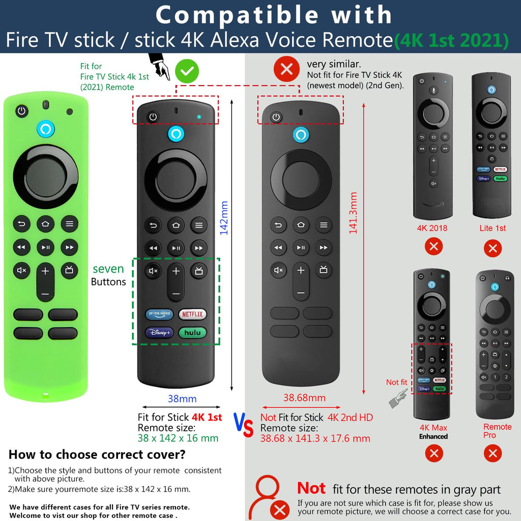 Silicone Remote Covers 3pcs Glow Green Blue Red A376001