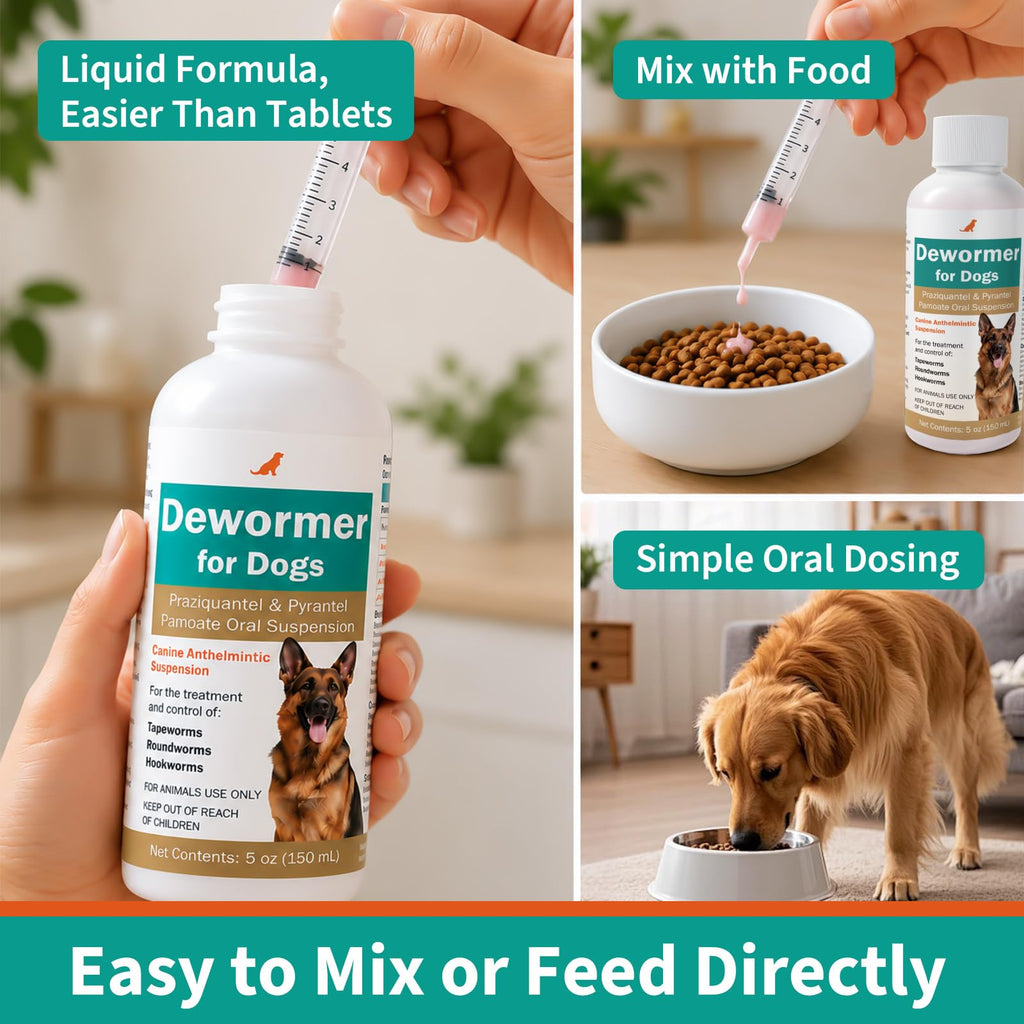 Pyrantel Pamoate & Praziquantel Liquid Dewormer 150ml K6069