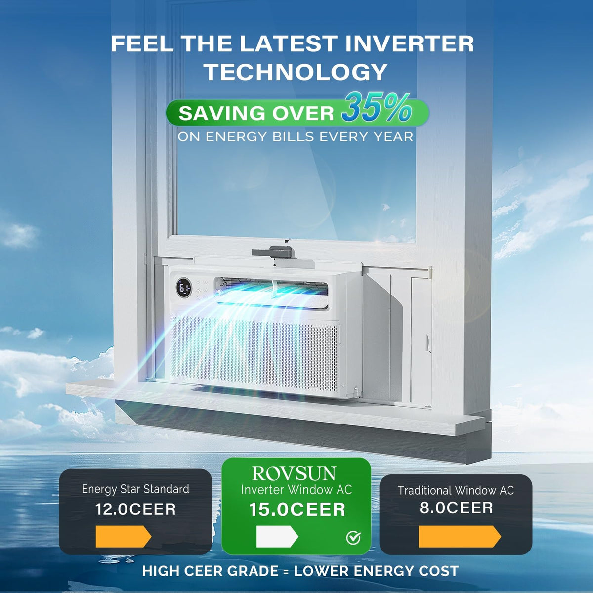12000 BTU Inverter Window Air Conditioner with WIFI Y9185