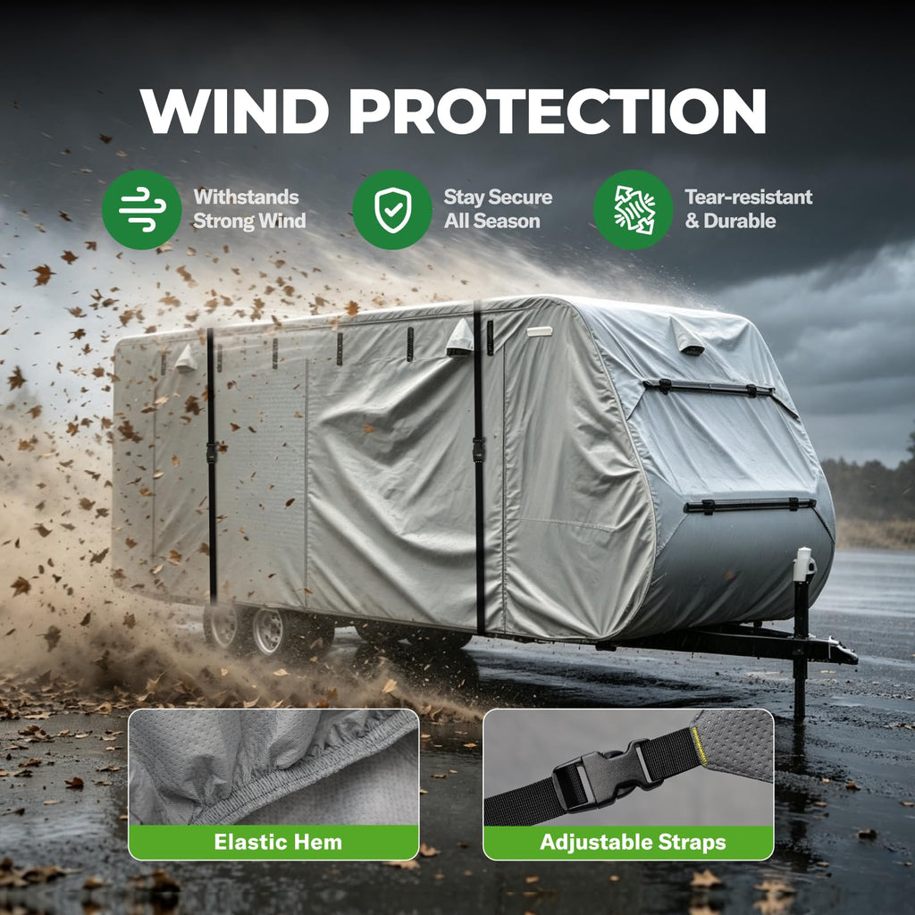 Grey 27'-30' RV Travel Trailer Cover V16134