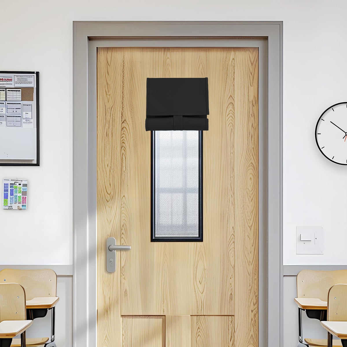 Black Classroom Door Window Cover R416665
