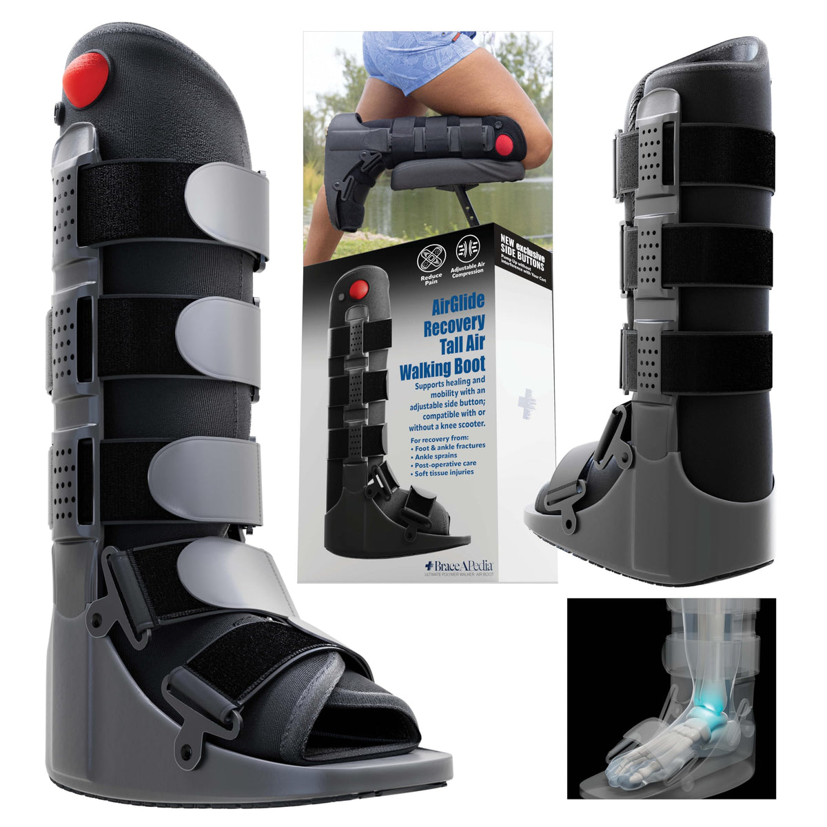 Fracture Boot Ankle Brace Large Q59255