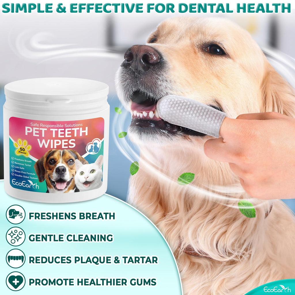 Teeth Cleaning Wipes for Dogs and Cats, 50 pc C384460