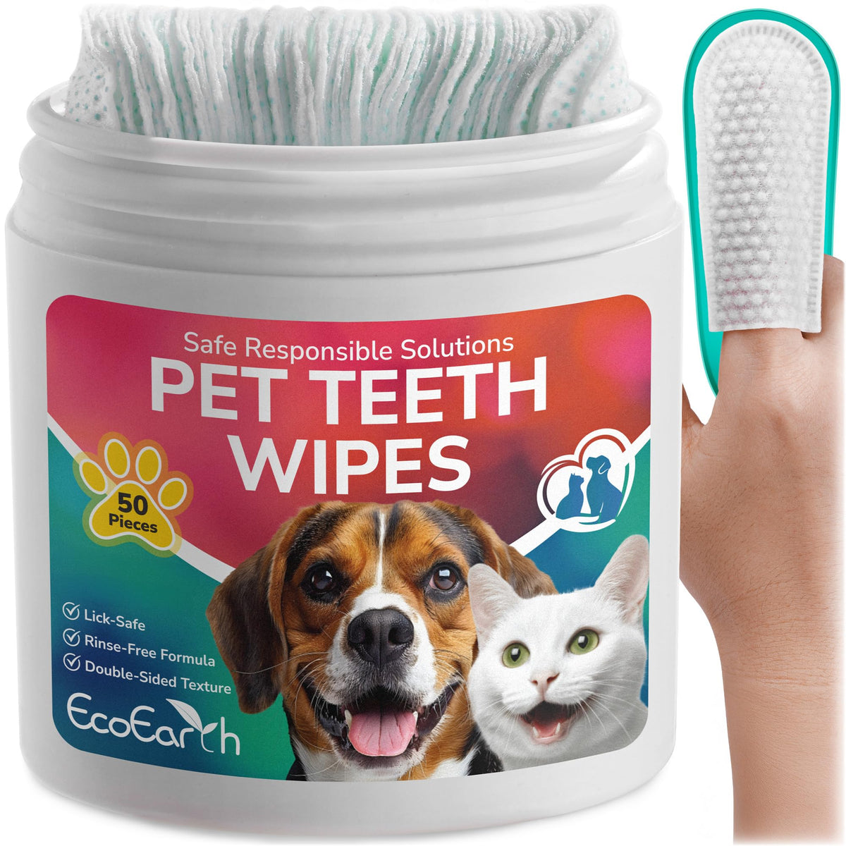 Teeth Cleaning Wipes for Dogs and Cats, 50 pc C384460