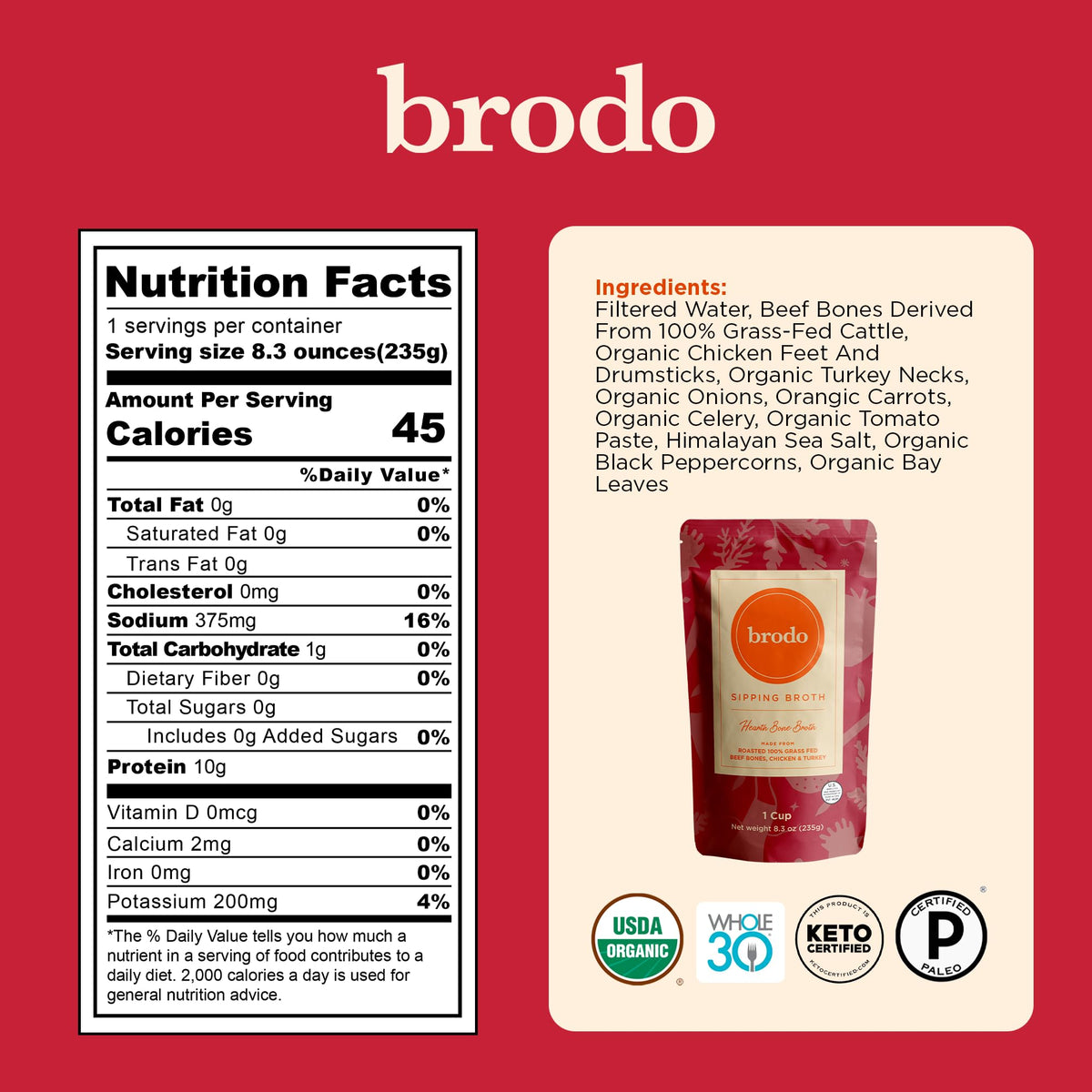 Bone Broth Single-Serve and 25 oz Classic Packs Z85303