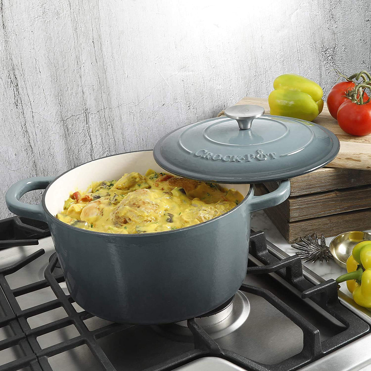 7-Quart Enameled Cast Iron Dutch Oven with Lid U1675