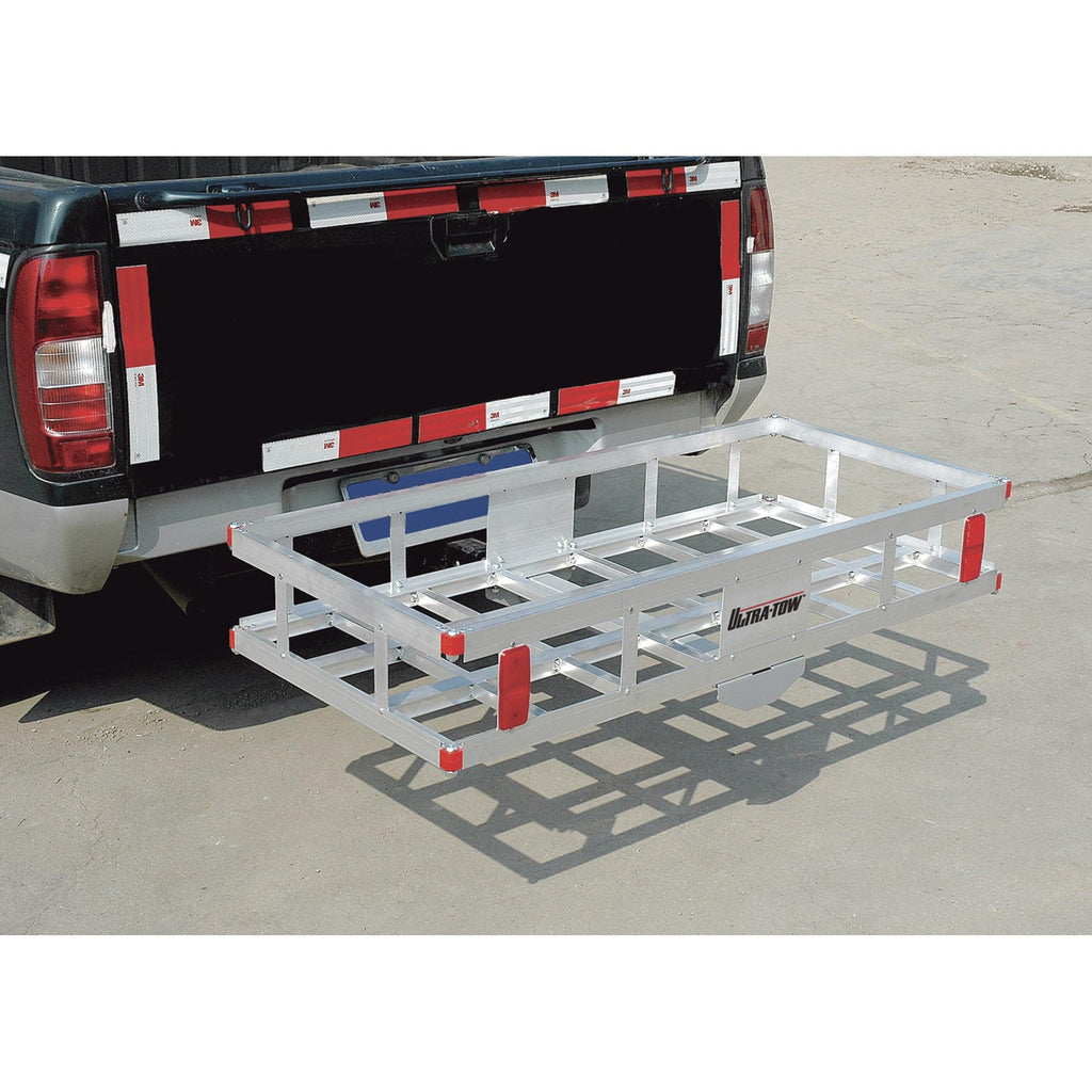Aluminum Hitch Cargo Carrier 500-Lb Capacity Silver Q978