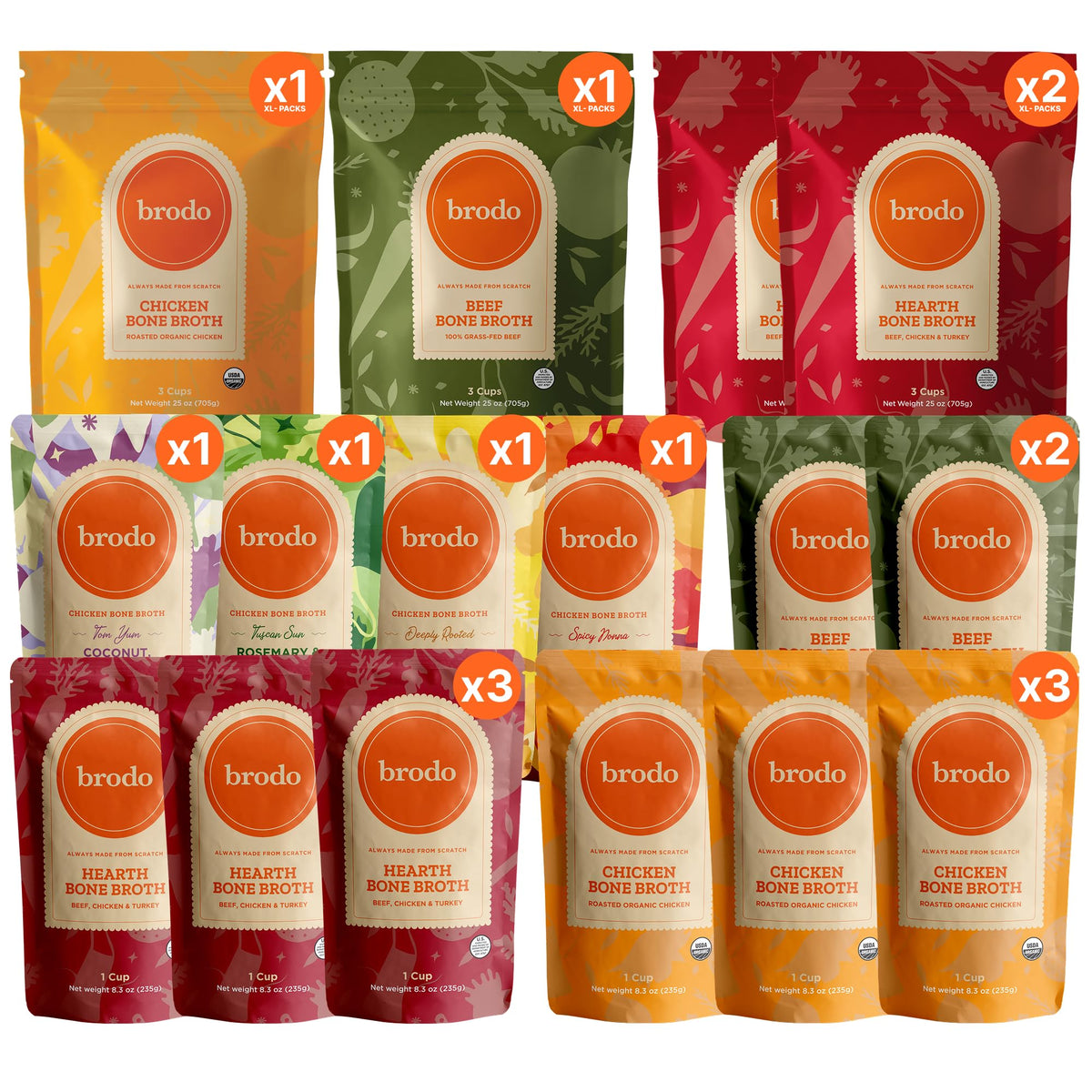 Bone Broth Single-Serve and 25 oz Classic Packs Z85303