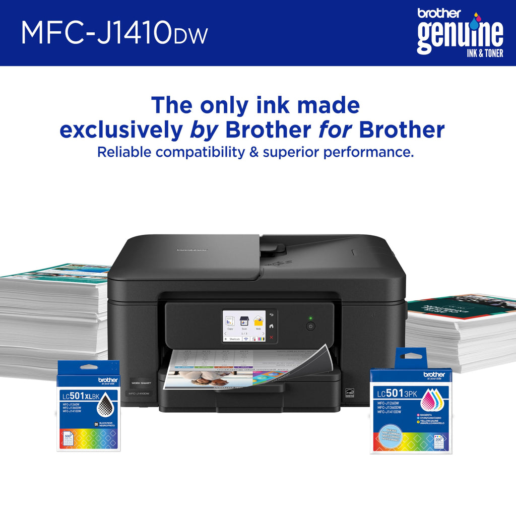 Wireless Color Inkjet All-in-One Printer with Touchscreen and Automatic Duplex Printing I63287