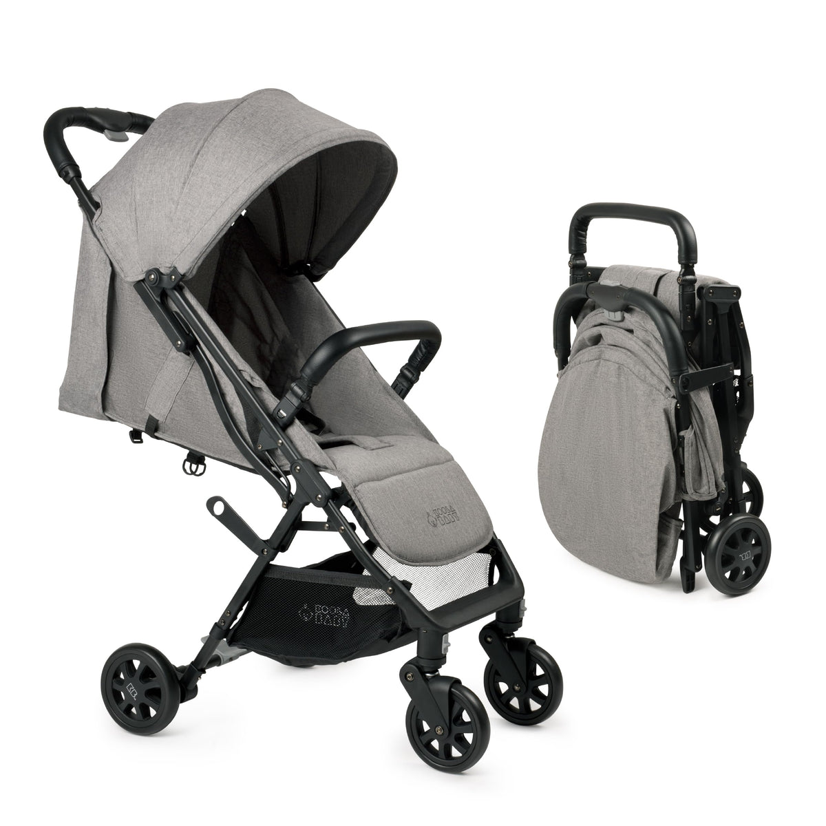 Lightweight Compact Travel Stroller with Canopy, Storage Basket & Recline B808