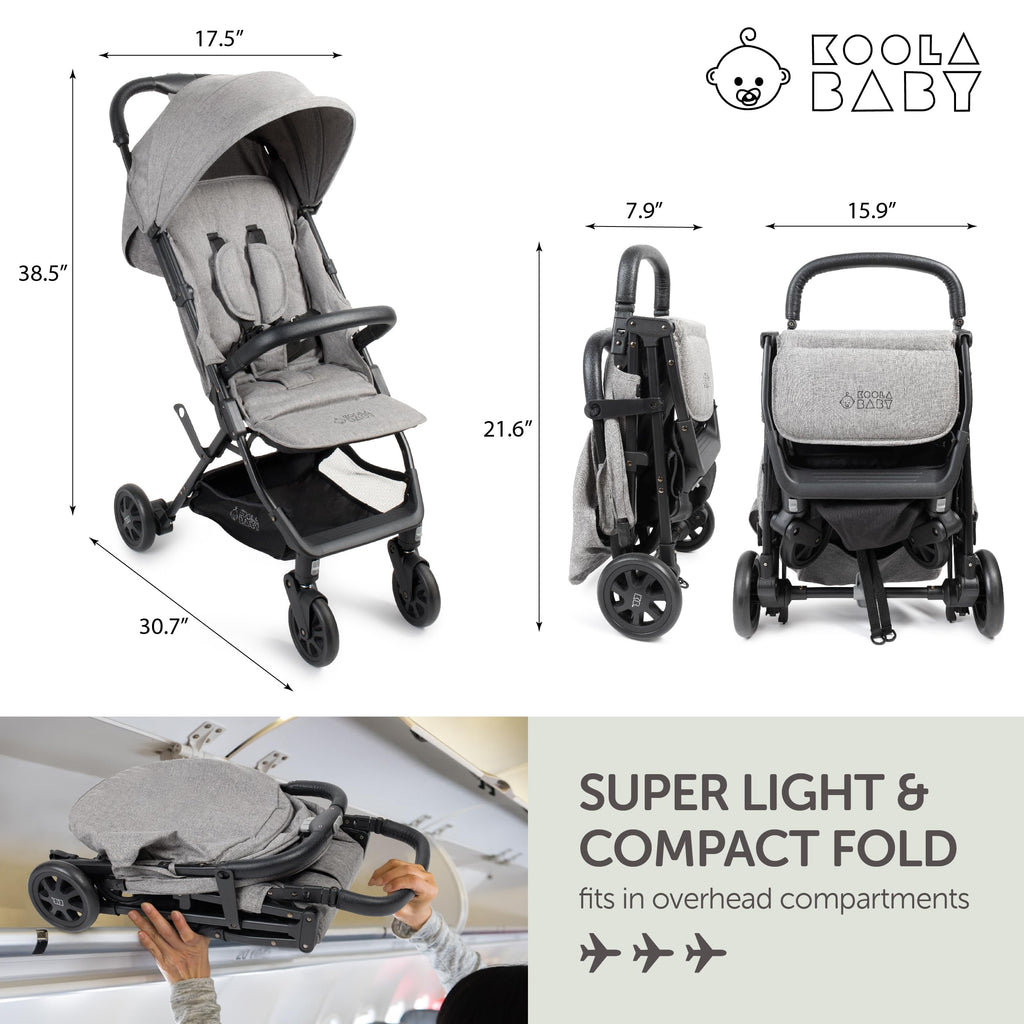 Lightweight Compact Travel Stroller with Canopy, Storage Basket & Recline B808