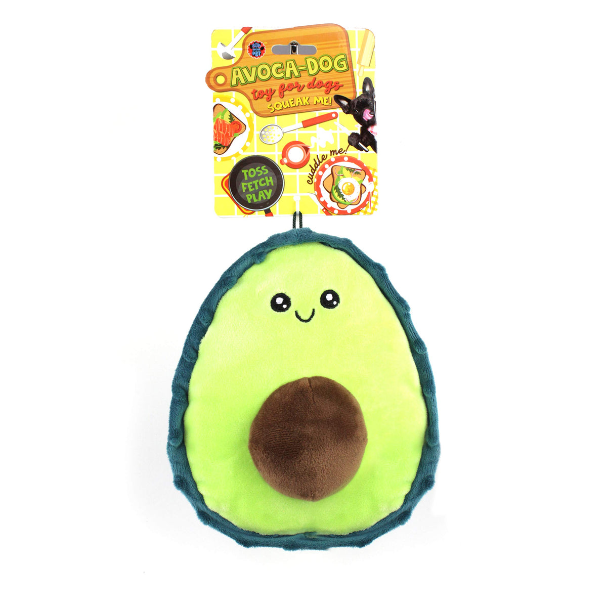 Avocado Plush Dog & Cat Toy with Squeaker U6501