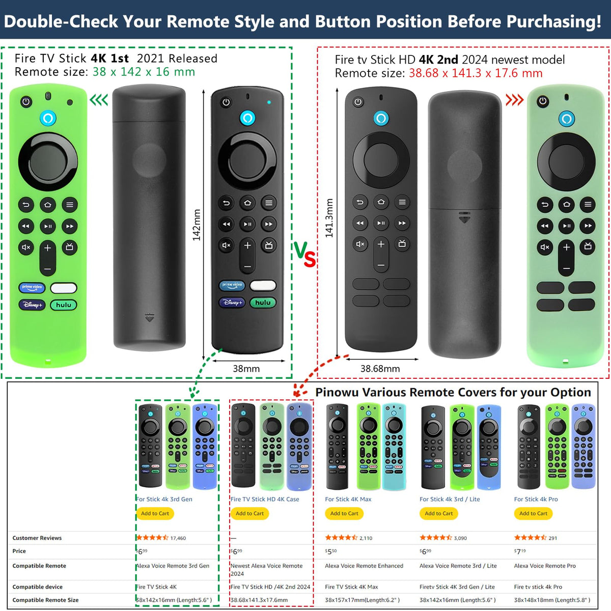 Silicone Remote Covers 3pcs Glow Green Blue Red A376001