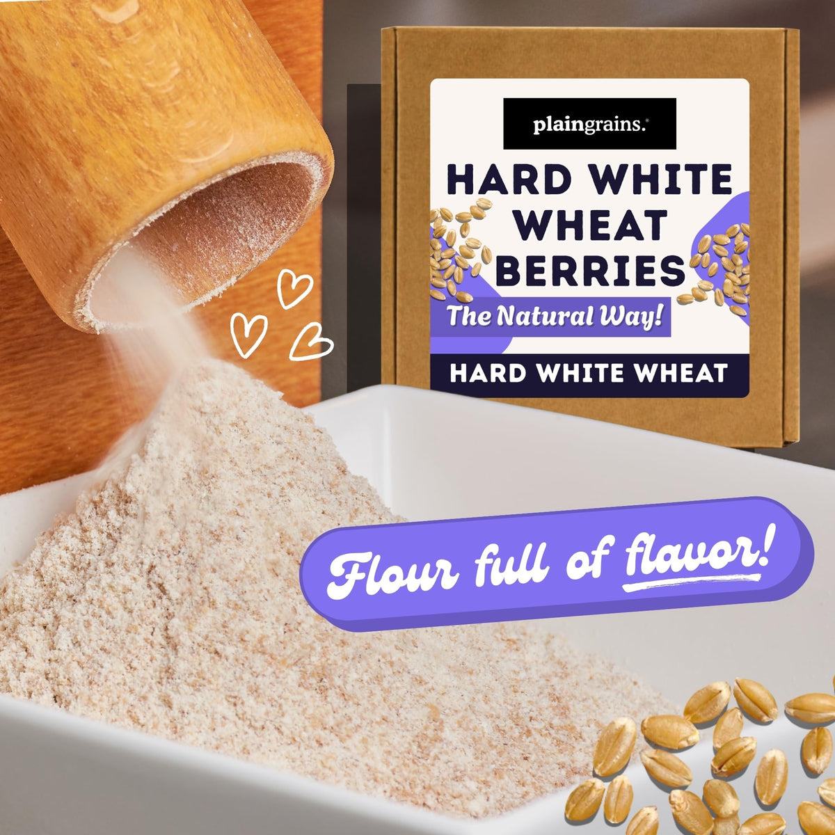 5.5 LB Dry Hard White Wheat Berries Whole Grain N6844