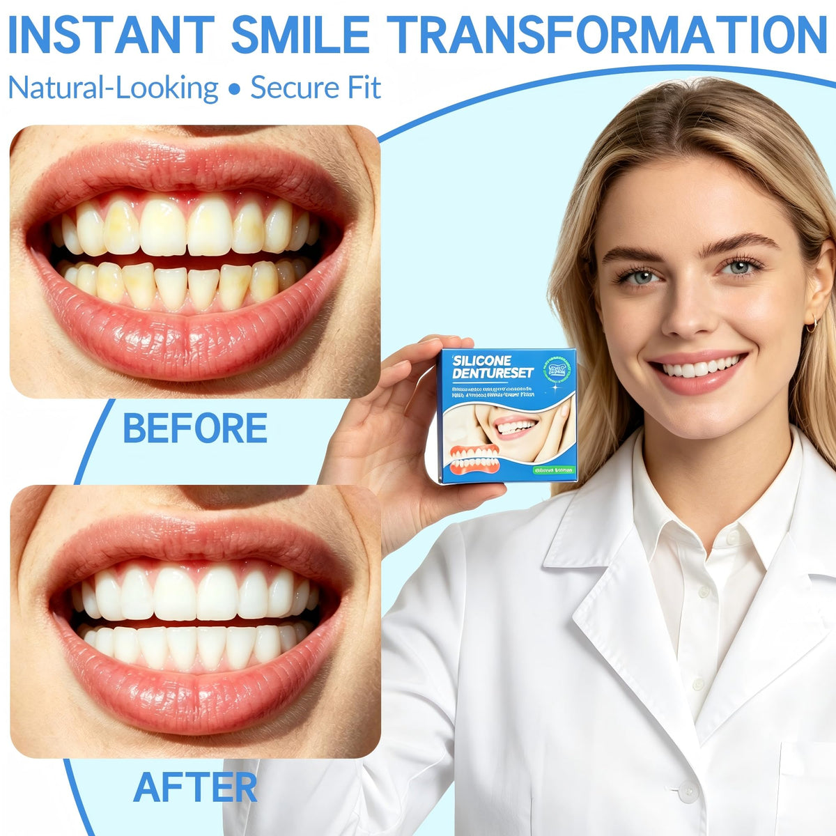 Moldable False Teeth Kit with Upper & Lower Set U890811