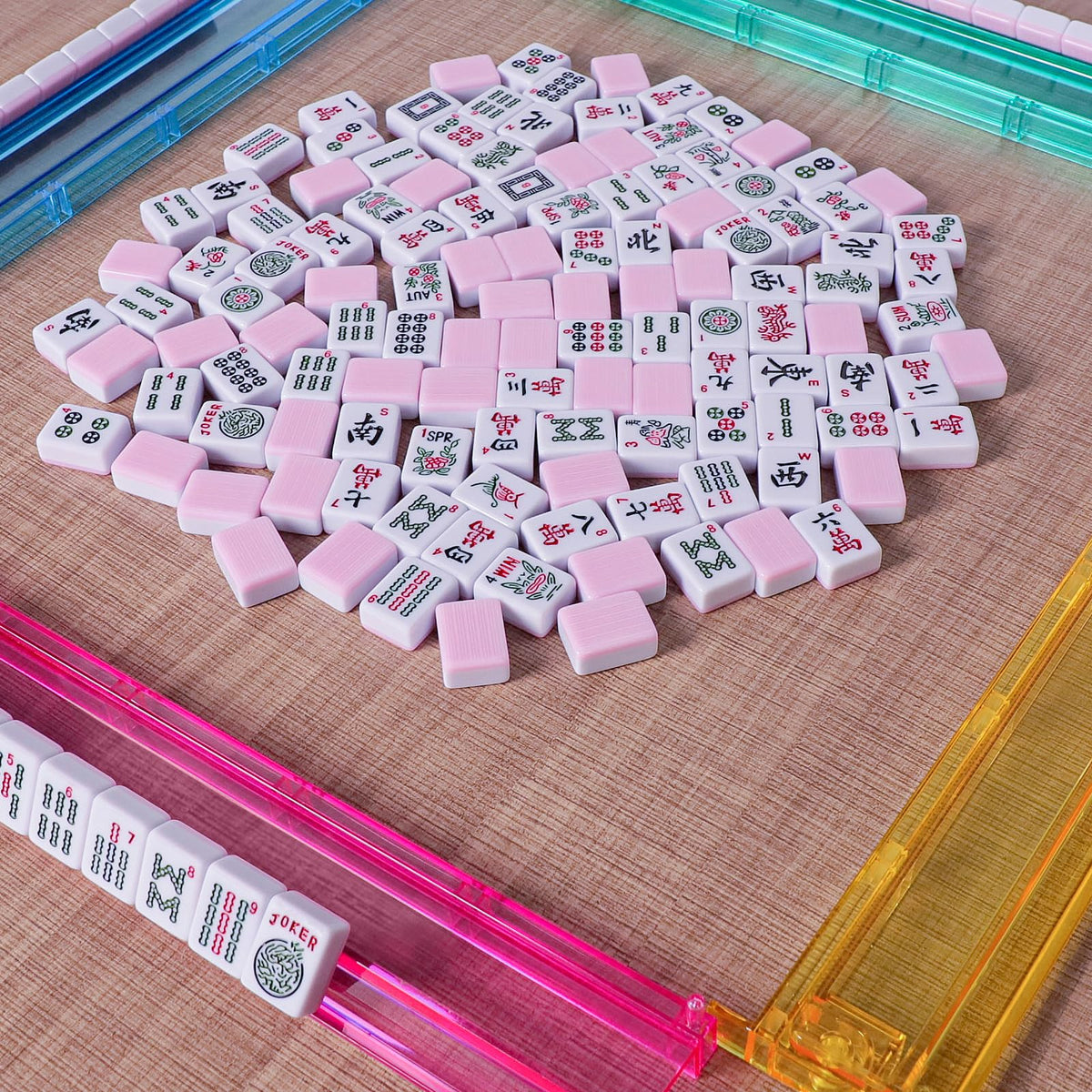 American Mahjong Game Set 166 Pink Tiles D869