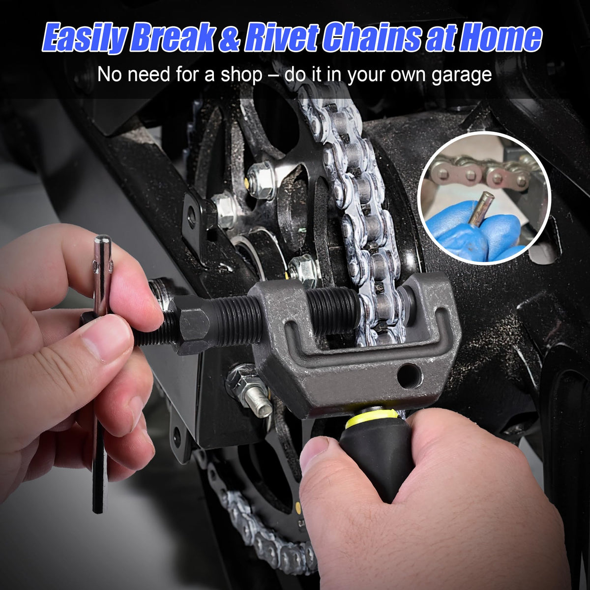 14 Pc Motorcycle Chain Breaker Tool Kit U1698