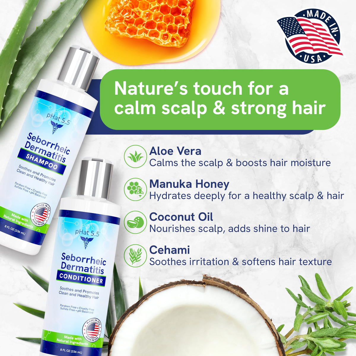 Sulfate Free Shampoo and Conditioner Set 8 oz I280