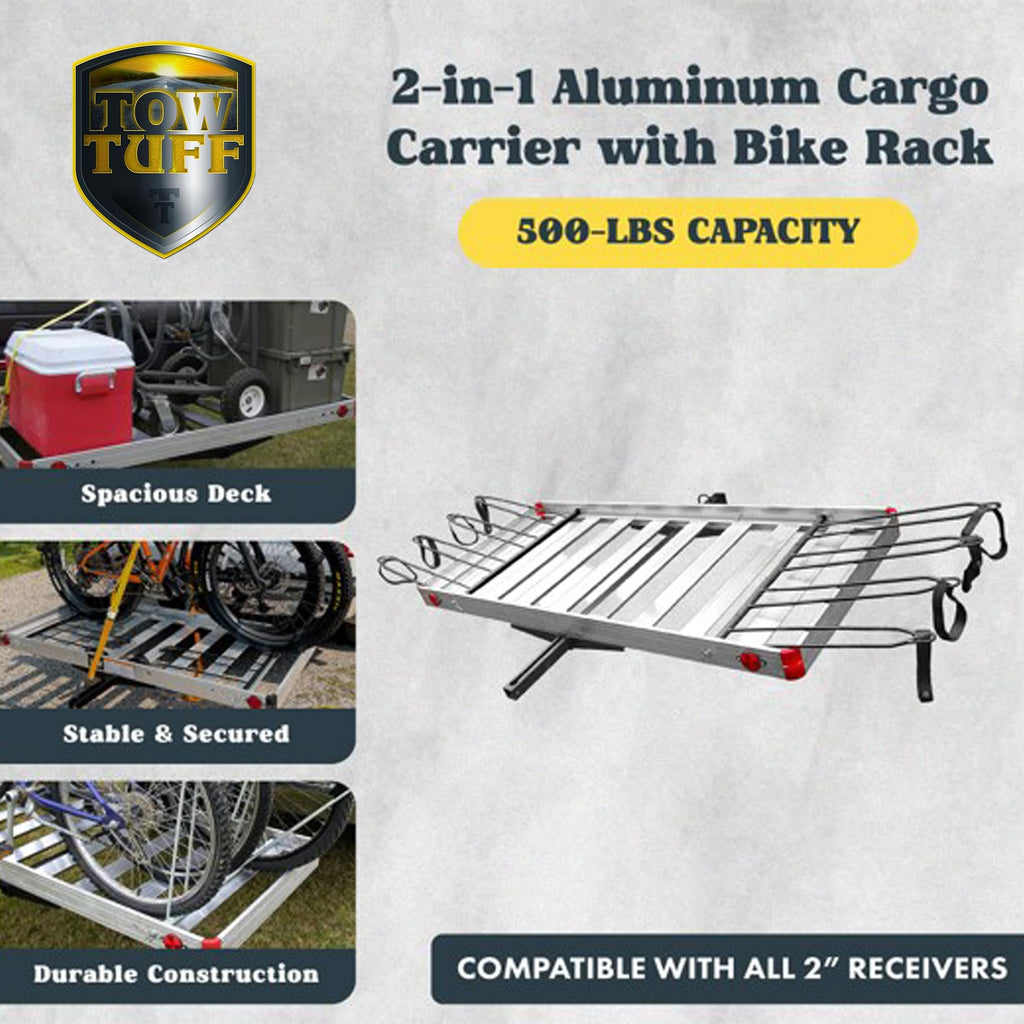 500 lb Aluminum 2-in-1 Hitch Cargo Carrier Q22414