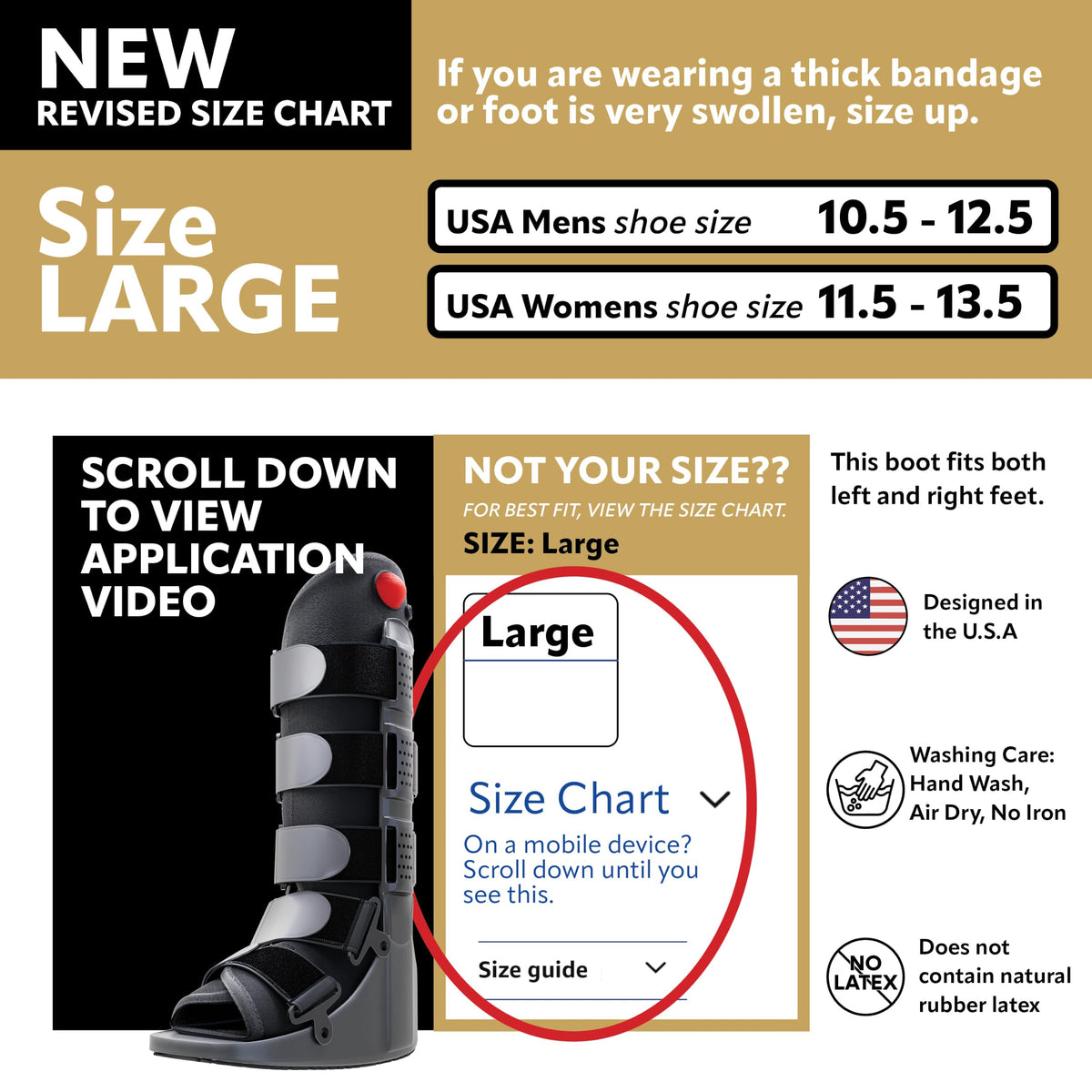 Fracture Boot Ankle Brace Large Q59255