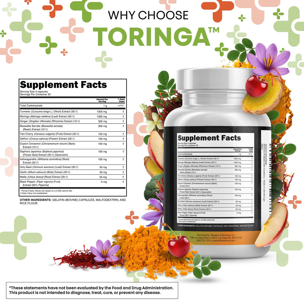 Turmeric Moringa Ginger Boswellia Saffron Supplement H56794