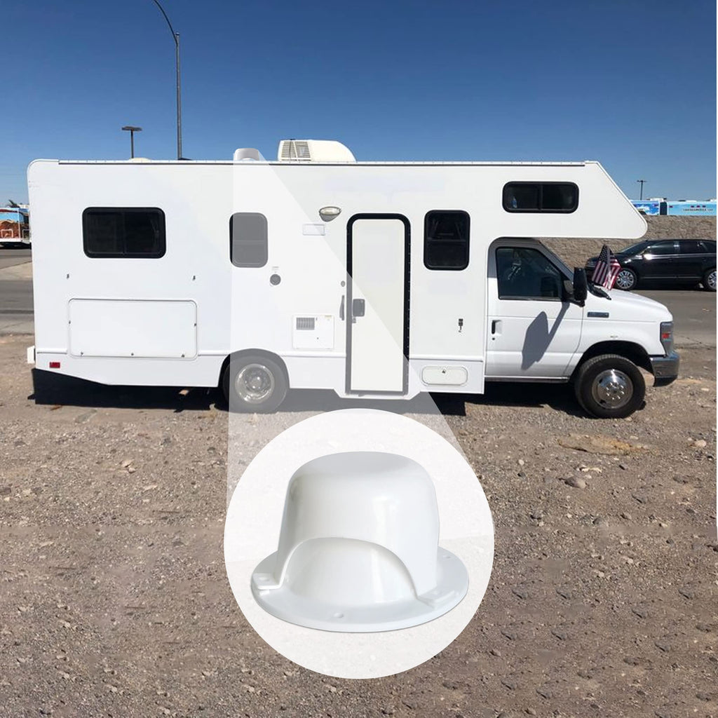 White RV Roof Vent Cover E98976
