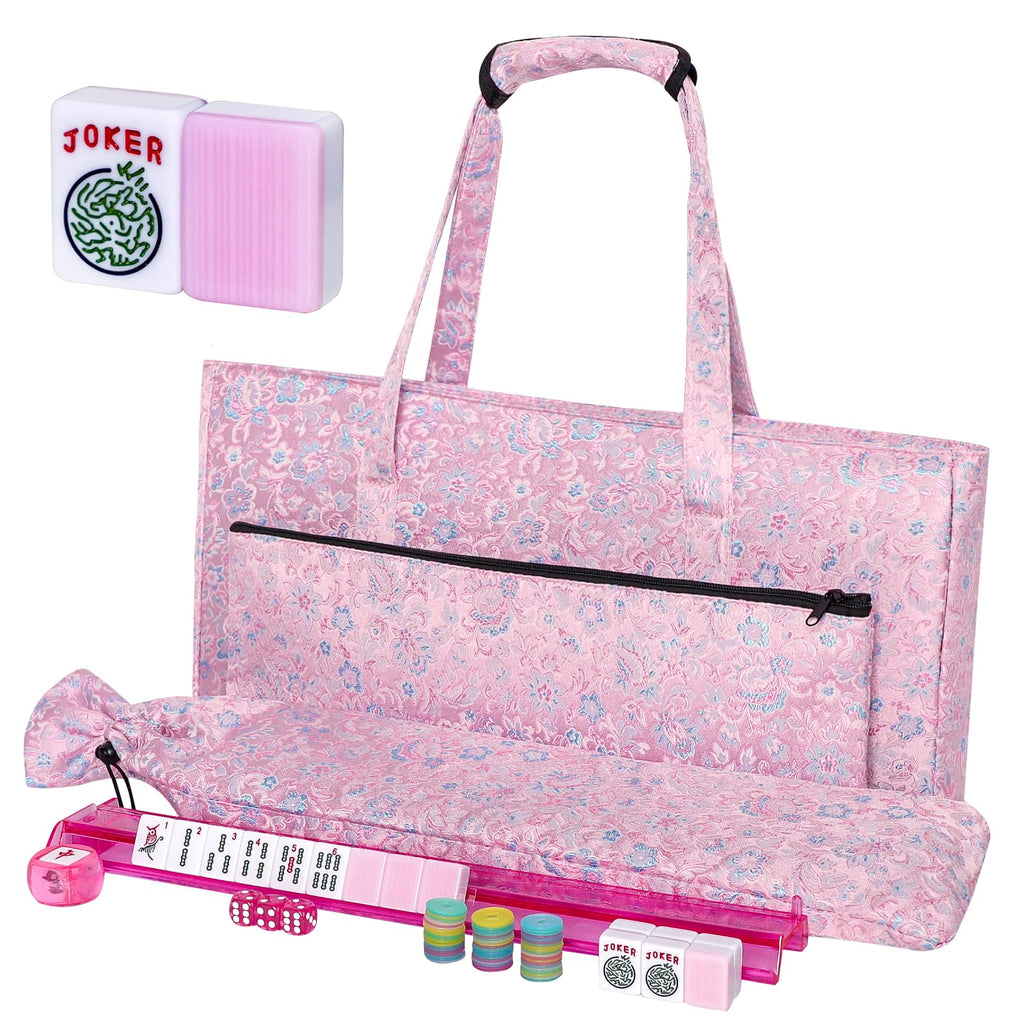 American Mahjong Game Set 166 Pink Tiles D869