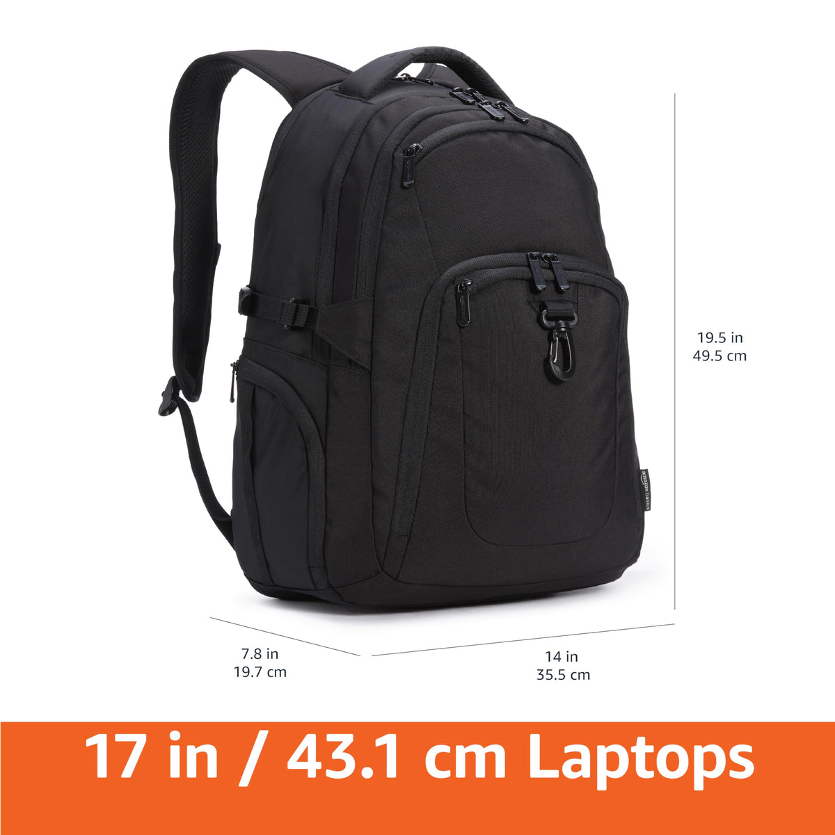 Black Water Resistant Laptop Backpack P49643