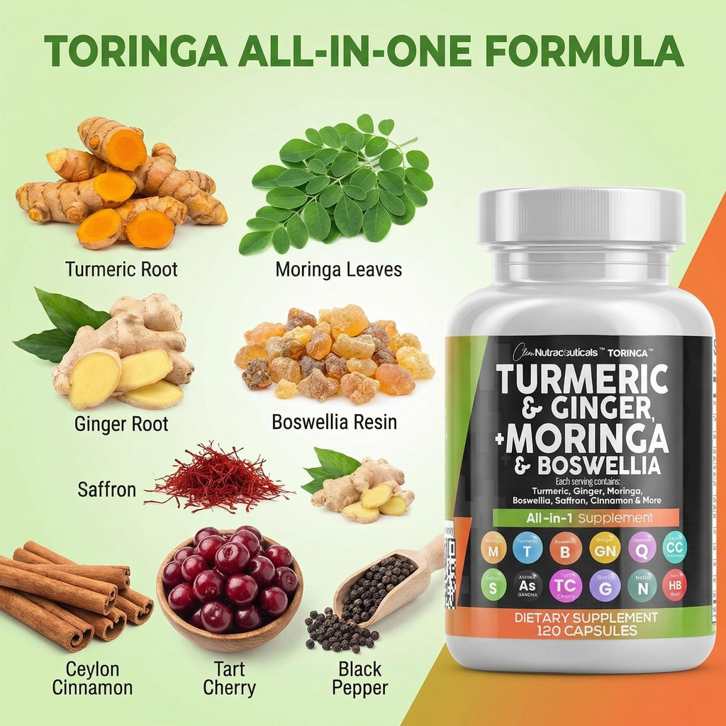Turmeric Moringa Ginger Boswellia Saffron Supplement H56794
