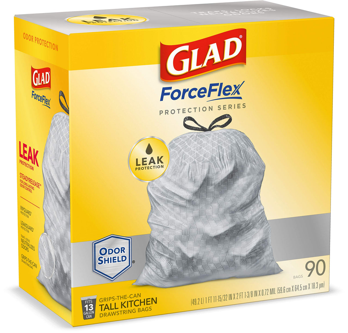 13 Gal Unscented Tall Kitchen Trash Bags 90 Ct J7819