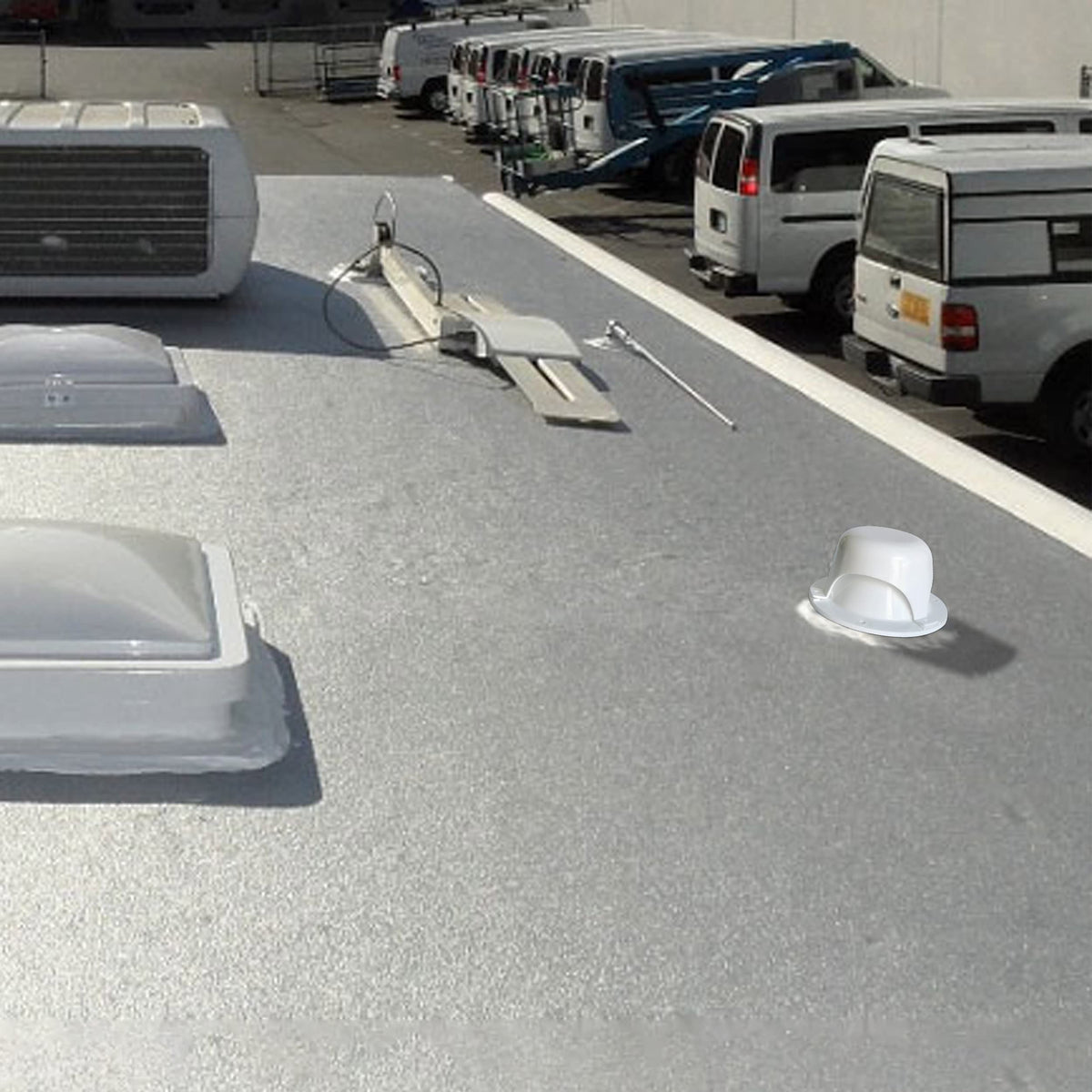 White RV Roof Vent Cover E98976