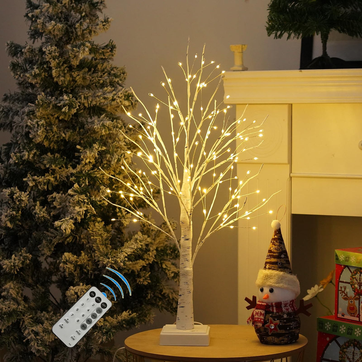 144 LED Birch Tree Lights with Remote Control K922237